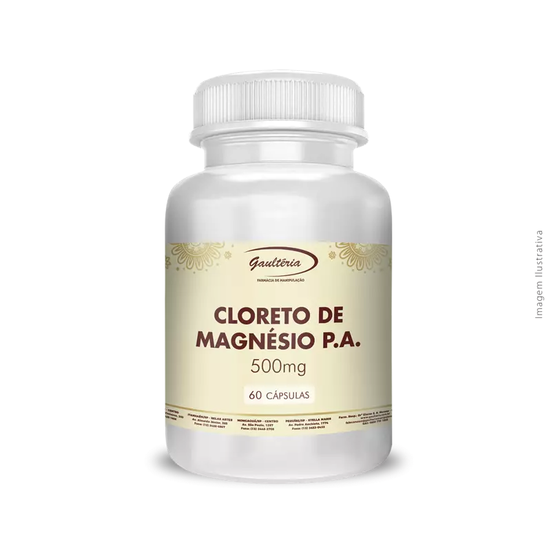 Cloreto de Magnésio P.A. 500mg 60 Cápsulas