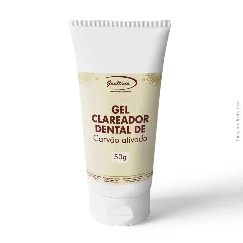 Gel Clareador Dental Gradual de Carvão Vegetal Ativado 50g 