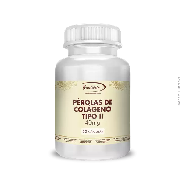 Pérolas de Colágeno Tipo II 40mg 30 Cápsulas