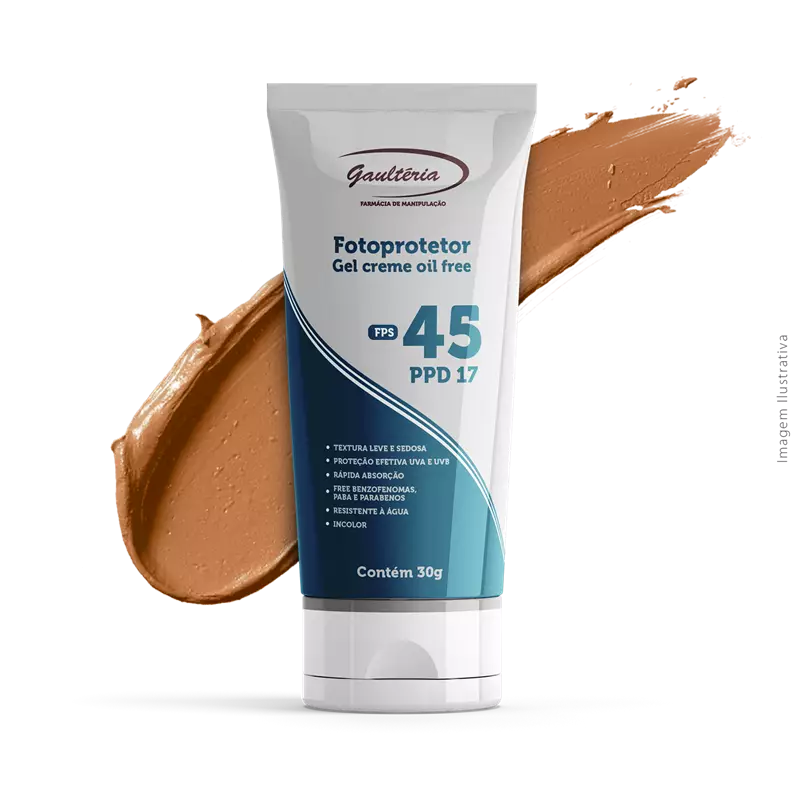 FOTOPROTETOR FPS45 PPD17 GEL CREME OIL FREE - Partícula Bronzeada  30G