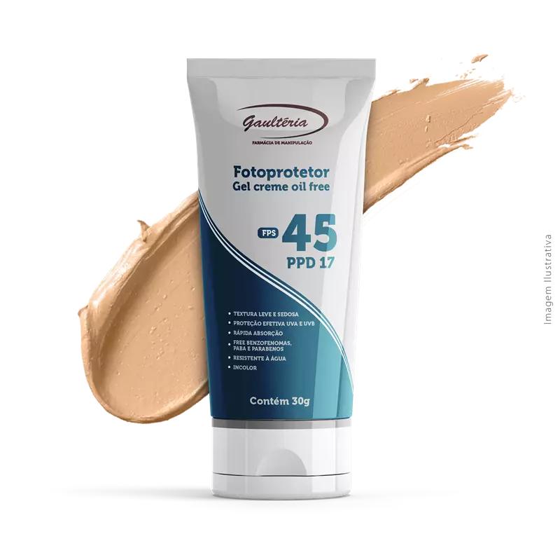 FOTOPROTETOR FPS45 PPD17 GEL CREME OIL FREE - Partícula Clara  30G