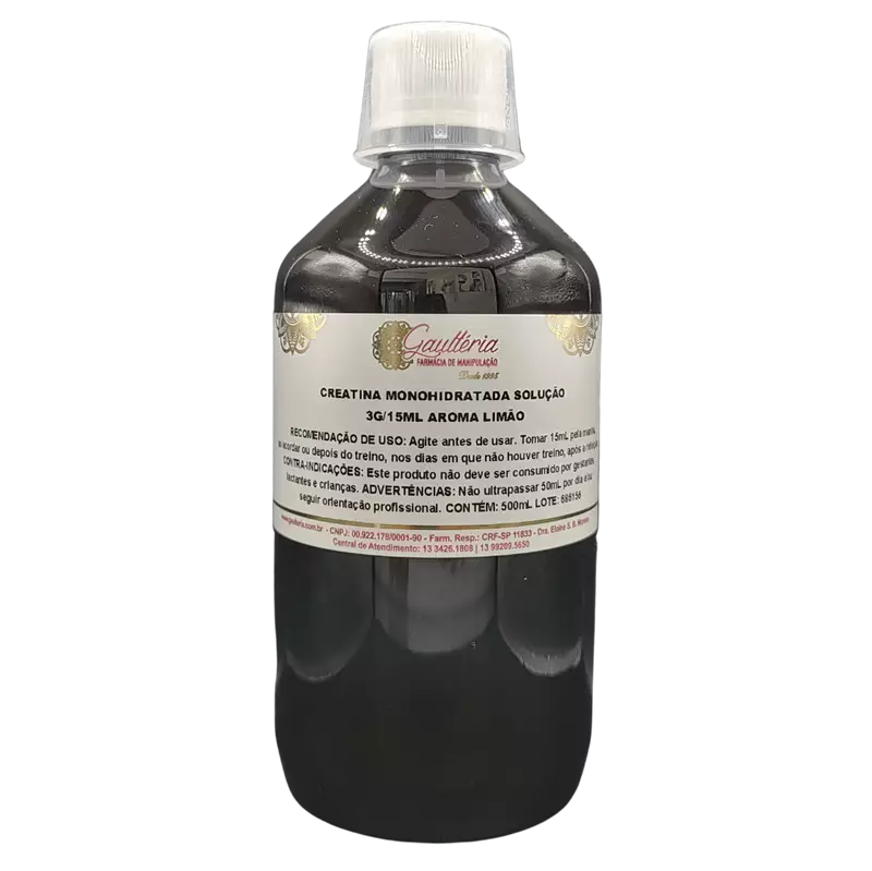 Creatina Monohidratada Solução - 3G - 15ml AROMA LIMÃO