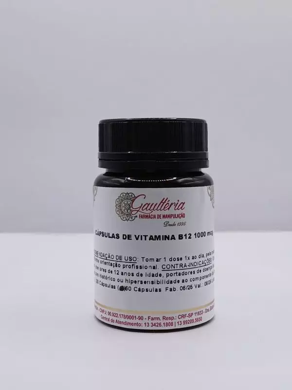 Cápsulas Vitamina B12 1000mcg - 60 cápsulas