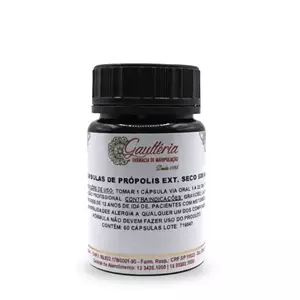 Cápsulas de Própolis Extrato Seco 500mg 60 cápsulas 