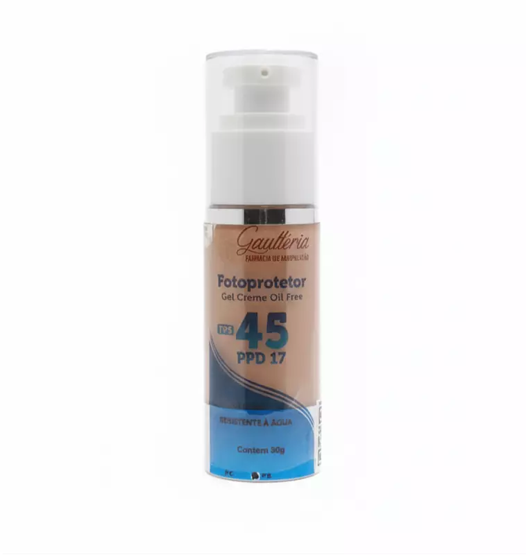 FOTOPROTETOR FPS45 PPD17 GEL CREME OIL FREE - Partícula Bronzeada  30G