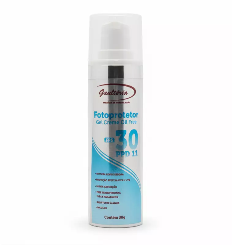 Fotoprotetor FPS30 PPD11 Gel Creme oil free 30g
