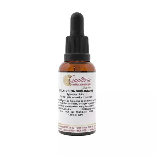 MELATONINA SUBLINGUAL - BASE SIMPLES