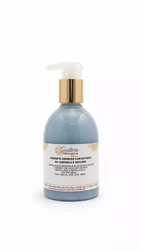 SABONETE CREMOSO COM EXTRATO DE CAMOMILA E AZULENO