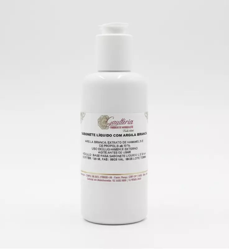 SABONETE LÍQUIDO COM ARGILA BRANCA 