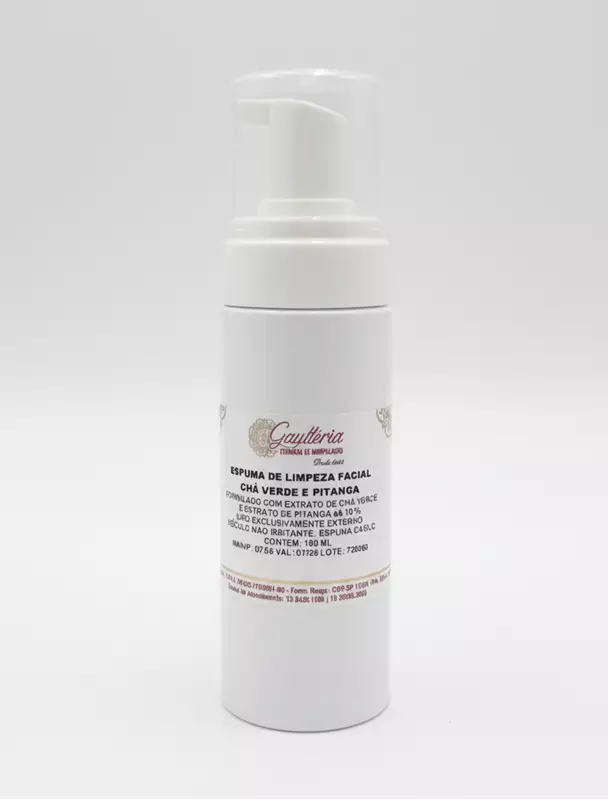 ESPUMA DE LIMPEZA FACIAL CHÁ VERDE E PITANGA 