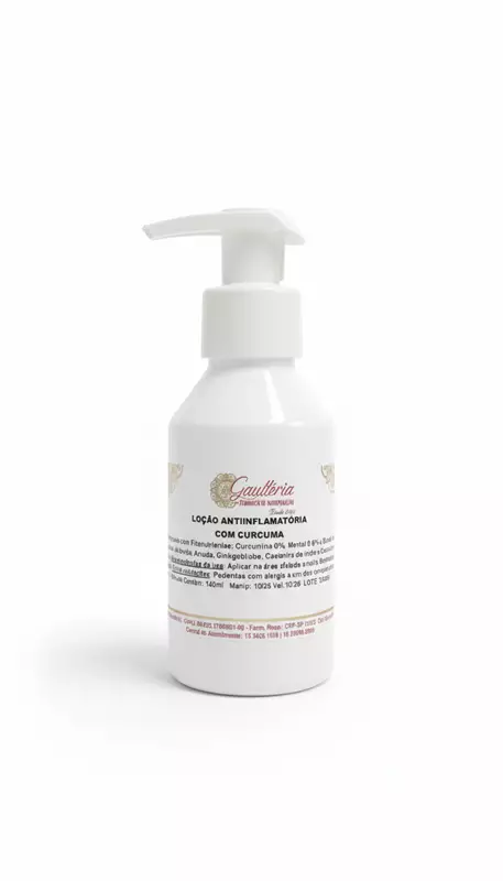 Loção Anti-inflamatória com Cúrcuma