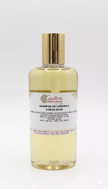 SHAMPOO DE CAMOMILA E ERVA DOCE 200ML