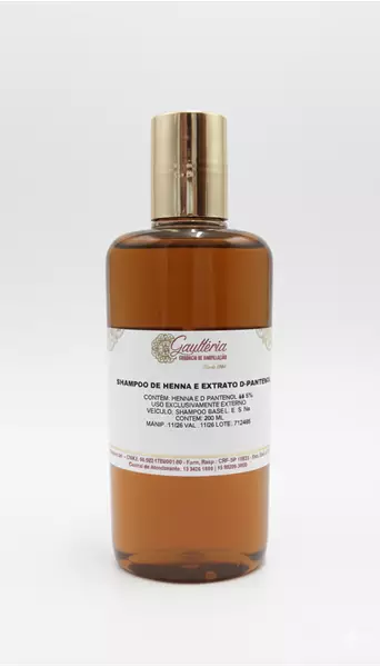 SHAMPOO DE HENNA E EXTRATO D-PANTENOL 200ML