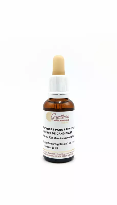 GOTAS HOMEOPÁTICAS PARA PRENVENÇÃO         	   E TRATAMENTO DE CANDIDÍASE