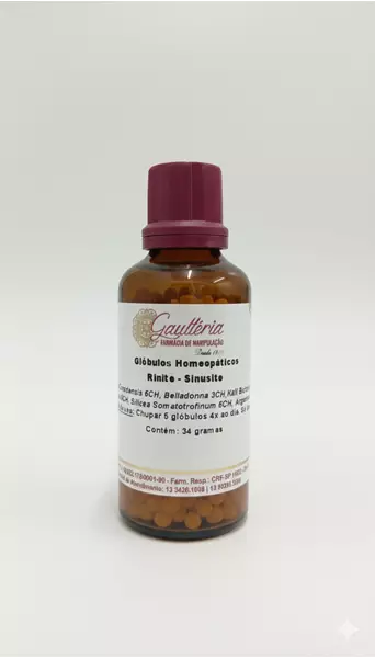 Glóbulos Homeopáticos  Rinite - Sinusite