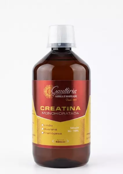 Creatina Monohidratada Solução Sabor Limão - 500ml 