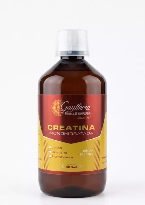 Creatina Monohidratada Solução Sabor Limão - 500ml 